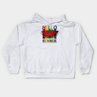 hello watermelon summer Kids Hoodie